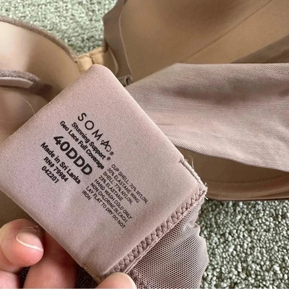 SOMA 40DDD Stunning Support Geo‎ Lace Full Coverage Underwire Bra Padded - Picture 4 of 4